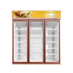 China Large Space Transparent Glass Door Drink Refrigerator For Product Refrigerated supplier