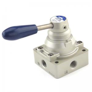 4 Way 2 Position Pneumatic Air Valve 4HV White Manual Switch Control Valve