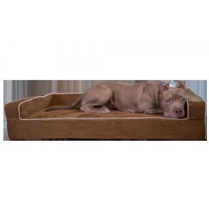 Waterproof Orthopedic Foam Dog Bed , Sofa Bolster Chipped Memory Foam Dog Bed 