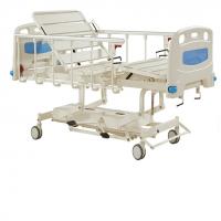 China Durable Long Life Manual Hospital Bed Five Functions , Hydraulic Care Bed Nursing Care Bed on sale