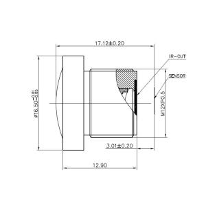 China 1/1.8~1/2.3 1.62mm 5Megapixel S mount M12 190degree Fisheye Lens, 360 VR lens panoramic lens supplier