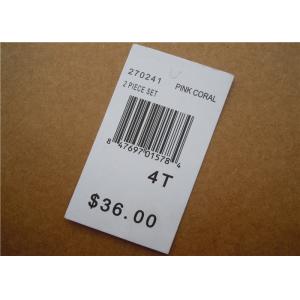 China White Clothing Brand Tags / Paper Garment Hang Tags For Clothing supplier