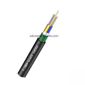 China GYFTS Outdoor Multimode Fiber Optic Cable FRP Strength Member Steel Armored supplier