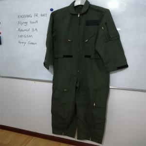 HRC2 Green Aramid FR Flight Suit For Polit 150GMS Plain Fabric