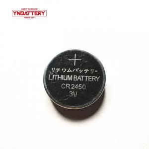 Batterie rechargeable 1050mAh de bouton d'ion de lithium de la batterie CR2450 3v LiMnO2 de pièce de monnaie