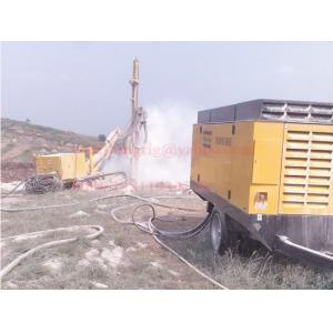 Double Flighted Diesel Engine Air Compressor , Mining Drilling Screw Air Compressor