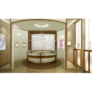 China Eco Friendly Wood Jewelry Display Showcase For Luxury Accessories Store supplier