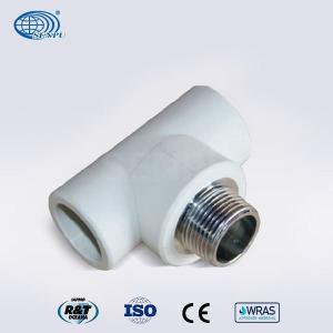 China Chemical Resist Grey White PPR Male Threaded Tee For Sewage Treatment supplier
