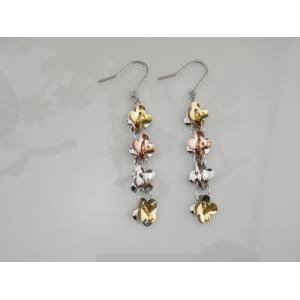 China Lanciashow  925 Sterling Silver Dangle Earrings Gold Layered Fashion Jewellery supplier