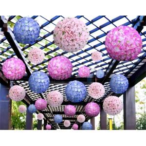 Simulated Topiary Fake Flower Balls Pendant Decoration For Exhibition Hall