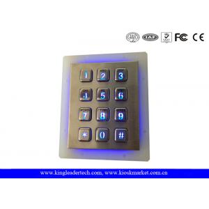 Outdoor Security Backlit Metal Keypad Vandal Resistant Garage Illuminated Numeric Keypad