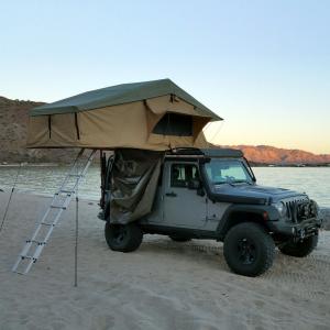 China PU Coated 4x4 Off Road Roof Top Tent With 2M Extendable Aluminum Ladder supplier