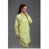 Anti Static ESD labcoat smock Resuable Class1000 with straight open zipper stand