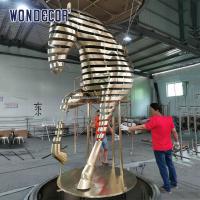 China Large Scale Stainless Steel Sculpture Fabrication Public Art Abstract Slicing Horse on sale
