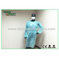 China Single Use Long Sleeve Isolation Gown 40g/m2 With Elastic Wrist For Medical Use on sale