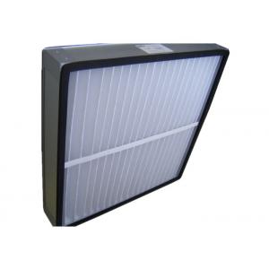 China Polyester Media Deep Pleated Panel Air Filters Home With Metal Frame supplier