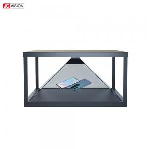 19 Inch Transparent LCD Screen 360 Degree 3D Hologram Glass Pyramid Showcase