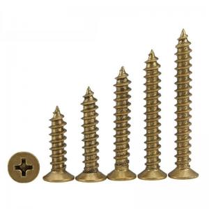 Cold Forging Flat Head M8 Brass Self Tapping Screws For Industry Machine
