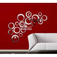 DIY crystal mirror stickers style 3d wall stickers wall decorations stereo circle wall