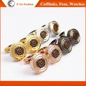 Rose Gold Black Silver Golden Cuff Links for Man Top Brand Aigner Copy Cufflinks for Man