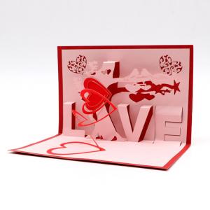 China Custom Love Confession Card  Creative Gift Greeting 3D Birthday Card supplier