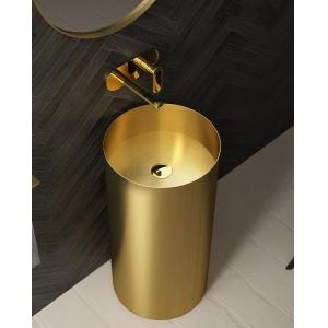 Luxury Metal Sink Pedestal , Freestanding Pedestal Basin Stainless Steel 304 Material