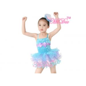 China Sleeveless MiDee Ballet Dance Costumes Camisole Velvet Tiered Tutu Skirt supplier