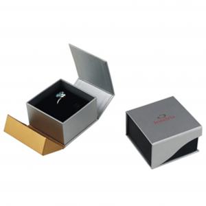 Velvet Ring Jewelry Packaging Box OEM Cardboard Jewellery Display Boxes