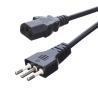 Home Appliance Oxygen Free Bared Stranded Copper 3 Pin 16A Plug Power Cord C13 Connector Black Italia Standard Power Cord
