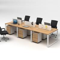 China Melamine Board Office Workstation Desks Furniture 6 Seater 3600mm on sale