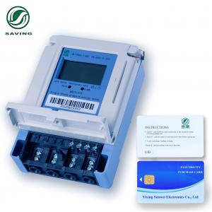 50Hz Electrical One Phase Energy Meter Single Phase Electronic With IC Card
