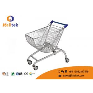 China Round Basket Shape Metal Store And Supermarket Shopping Carts With Child Seat supplier