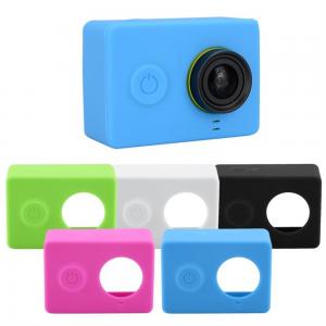 Action Camera Accessories Silicone Protective Case Cover Skin + Lens Cap For Xiaomi YI Sport Camera