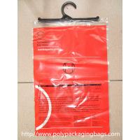 China Customized Plastic Hook Bags , Press Stud Garment Plastic Bag on sale