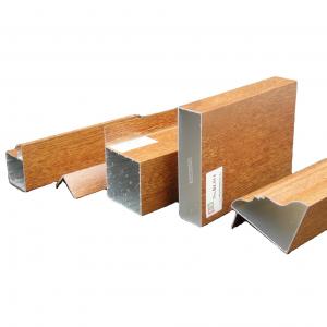 Kitchen Cabinet 1.4mm Wood Finish Aluminium Profiles For Libya Middle East