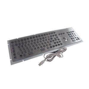 China PS2 107 Keys IP65 Stainless Steel Numeric Keypad With Trackball supplier