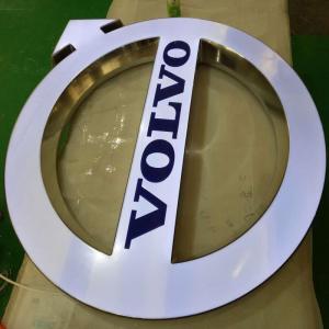 China Volvo Round outdoor vacuum forming 3D car logo Illuminated LED Acrylic Auto Signage supplier
