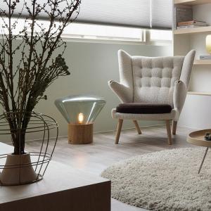 Postmodern LED Wooden Deco Glass Table Lamps Nordic Simple glass table lamp(WH-MTB-134)