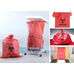 Biohazard Medical Waste Plastic Trash Bag For Hospital, biohazard specimen bag Zip lockk bag, pharmacy use bags for hospit
