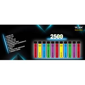 China Vcan Square 2500 Puffs Vaporizer E-Cigarette Smoking Vape Pen 5% Nicotine Pod Device supplier
