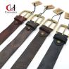 China Chenverge Black Genuine Leather Belt Width 38mm With Copper Pin Buckle wholesale