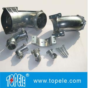 China Straight / 90 Degree Flexible Conduit and Fittings Metal Zinc Squeeze Angle Connectors supplier