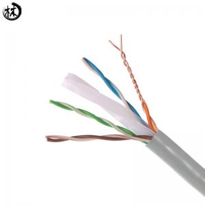 Cat5e FTP PVC Network Cable Double Jackets Waterproof With Solid Bare Copper