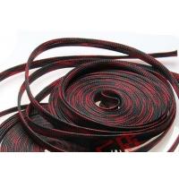 China Black Flame Proof PET Expandable Braided Sleeving Wear Resistant For Cable Industries on sale