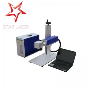 Computerized 3D Fiber Laser Marking Machine , Floor Stand Desktop Laser Marker