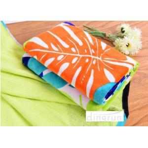 China Big Plain Style Velour Luxury Cool Beach Towels 100*180cm Extra Absorbent supplier