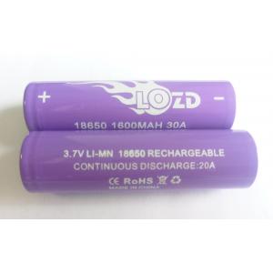 China New brand wholesale purple super power for e-cigar flat top long cycle life li ion 18650 battery supplier