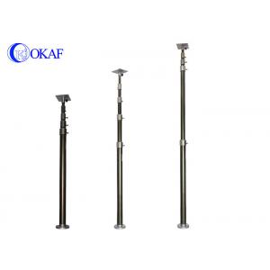 China Manual Telescopic Mast Pole , Mobile Telescoping Camera Mast / Antenna Mast With Lock wholesale