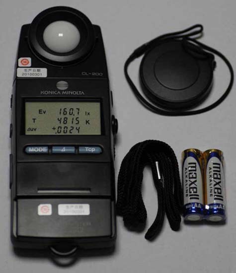 Chroma Meter CL-200A of Konica Minolta color temperature meter 
