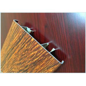 China Flat Open Wood Finish Aluminium Profiles 6005 / 6063 Strong Robustness For Window supplier